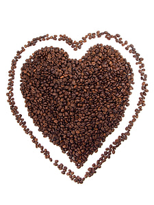brown coffee beans forming heart illustration thumbnail