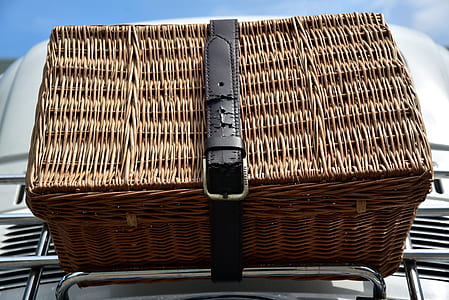 rectangular brown wicker basket thumbnail