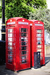 two red telephone booths thumbnail