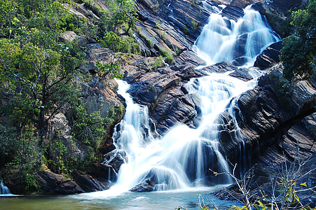 time lapse photography of waterfall at daytime thumbnail