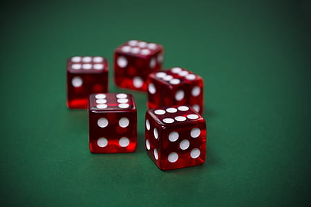 five red and white dices thumbnail