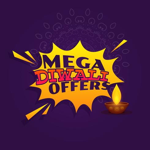 Mega Diwali Festival Offer Sale Banner Vector Design Eps File