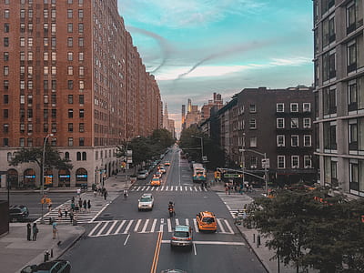 Gray and White Concrete Road and Cars thumbnail