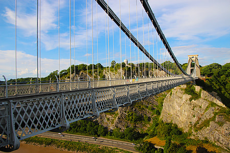 gray and black metal bridge at daytime thumbnail