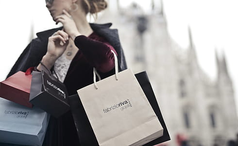 Woman Holding Shopping Bags thumbnail