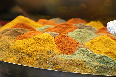 assorted-color spice powders thumbnail