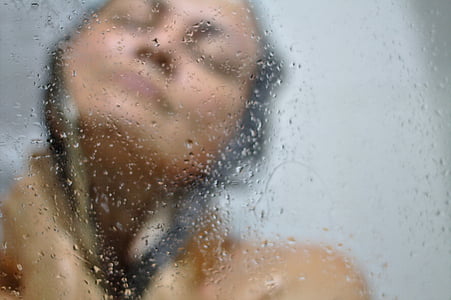 nude woman taking a bath near clear glass thumbnail