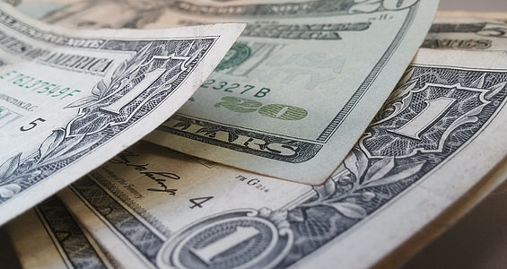 closeup photography of U.S. dollar bill lot thumbnail