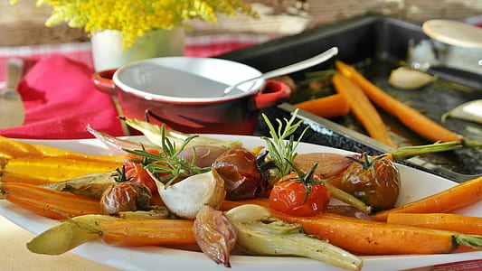 assorted vegetable on white ceramic tray thumbnail
