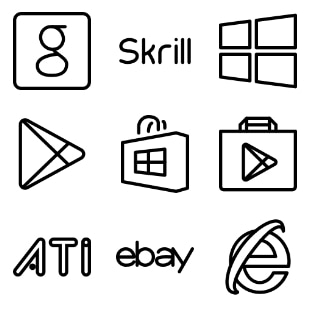 Logos svg vector icon sets