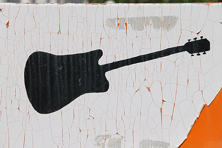 black electric guitar painting thumbnail