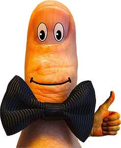 thumb with smiley and black bow thumbnail