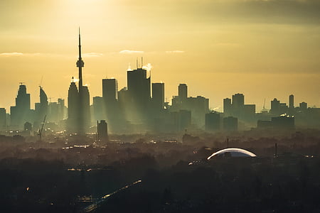 city during sunset thumbnail