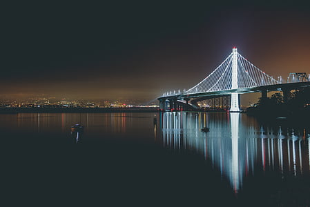 landscape photography of lighted bridge thumbnail