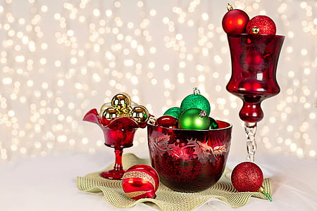 red glass bowl decor thumbnail