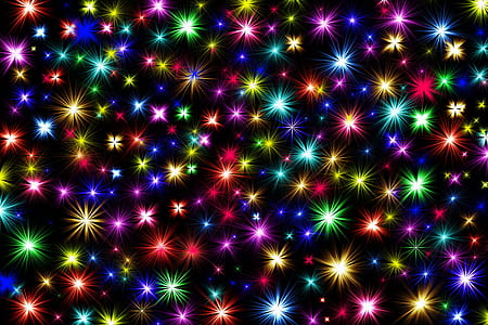 assorted-color star digital wallpaper thumbnail