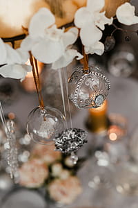 Silver Christmas decorations thumbnail