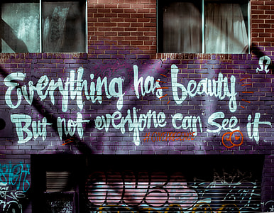 Everything has beauty but not everyone can see it painted wall thumbnail