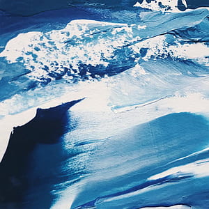 white and blue abstract painting thumbnail