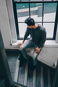 stairs, man, person, building thumbnail