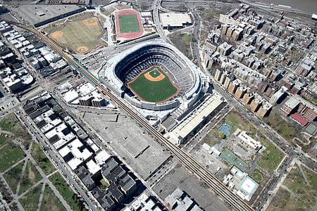 aerial photo of baseball stadium at daytime thumbnail