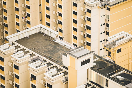 white and black buildings photo thumbnail