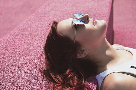Woman Bathing  In Sun Photo thumbnail