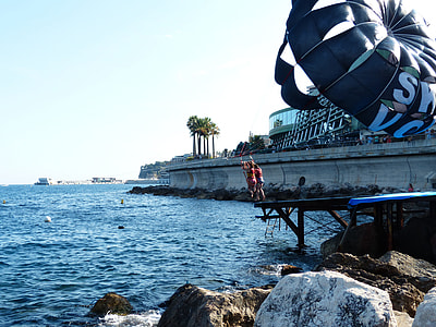 two people jumping on dock at the same time thumbnail