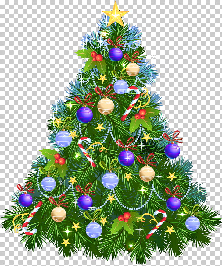 Christmas tree Christmas ornament , Transparent Christmas Tree with Purple Ornaments, green Christmas tree illustration PNG clipart
