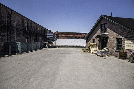 Buildings and Trucks at Buffalo Trace Distillery, Kentucky thumbnail