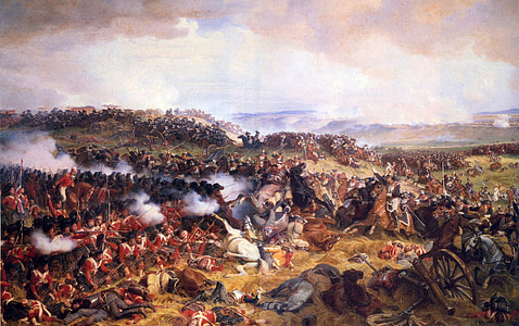 Charge of the French Cuirassiers at the Battle of Waterloo against Scottish Highlanders thumbnail