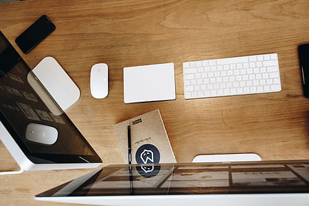 apple, desk, technology, computer thumbnail