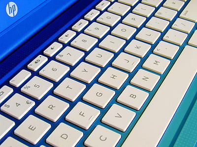 blue and white HP laptop thumbnail