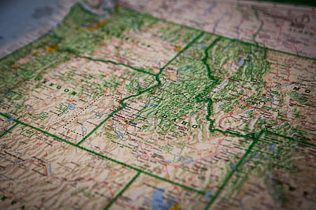 closeup photo of map thumbnail