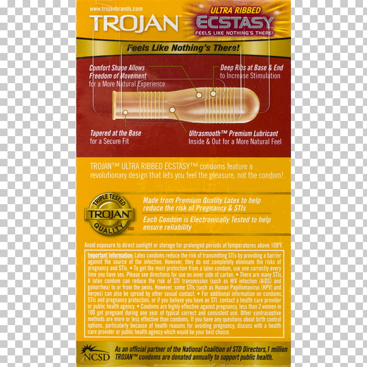Trojan Ultra Ribbed Ecstasy Premium Latex Condoms Trojan Ultra