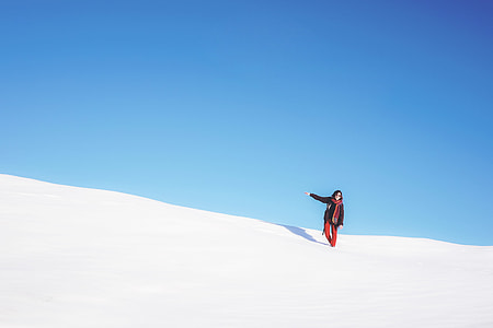 woman in black, sleeve, shirt, blue sky thumbnail