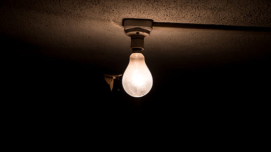 photography of turn-on bulb during nightime thumbnail