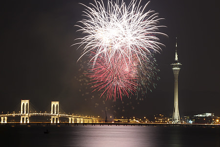 fireworks during night time thumbnail