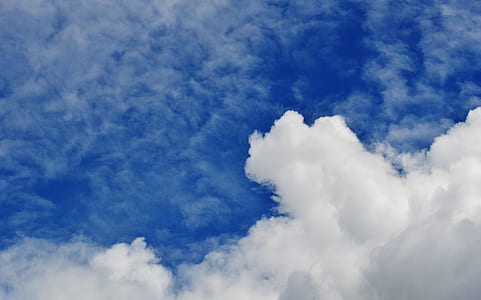white clouds on blue sky thumbnail