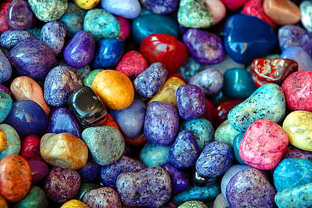 macro shot of multicolored pebble stones thumbnail