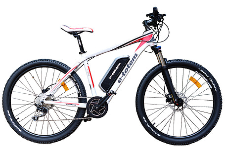 white and pink E-Totem mountain bike thumbnail