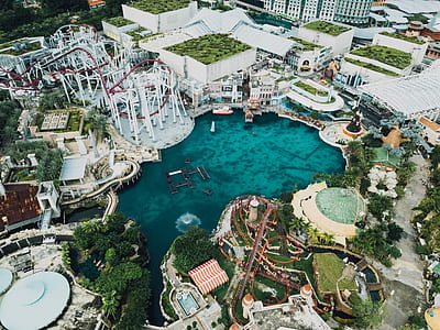 aerial shot amusement park thumbnail