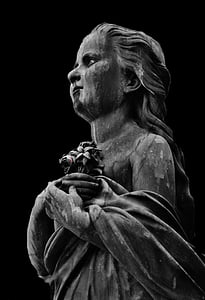 grayscale photography of girl statue thumbnail