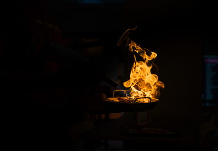 cooking pan with fire thumbnail