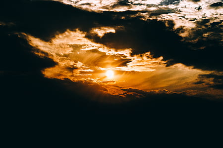 silhouette of clouds during dawn thumbnail