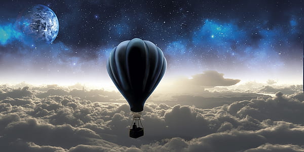 blue hot air balloon thumbnail
