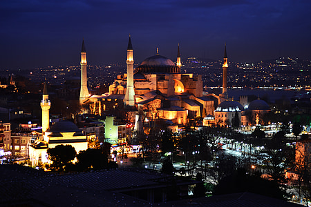aerial photography of Hagia Sophia, Turkey thumbnail