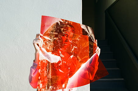 woman, female, red film, emotion thumbnail