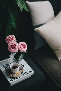 Lovely roseses, book and coffee thumbnail
