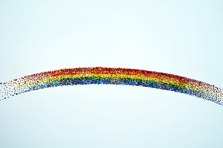 rainbow painting on white background thumbnail